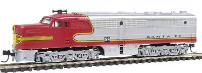 Diesel Alco Pa1 Unpowered Santa Fe Warbonnet N Scale Model Train 