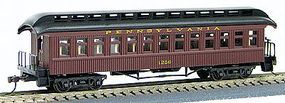 Con-Cor 1880s Wood Open-Platform Coach Pennsylvania Railroad HO Scale Model Train Passenger Car #224 Con-Cor 1880s Wood Open-Platform Coach Pennsylvania Railroad HO Scale Model Train Passenger Car #224
