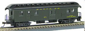 Con-Cor Open Platform Baggage ATSF HO Scale Model Train Passenger Car #326 Con-Cor Open Platform Baggage ATSF HO Scale Model Train Passenger Car #326