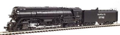Con-Cor Steam 4-8-4 with Coal Bunker Tender Santa Fe #3782 N Scale Model Train #3890