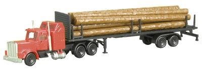 Con-Cor Semi-Trailer Truck Skeleton Log Truck N Scale Model Railroad Vehicle #4003070