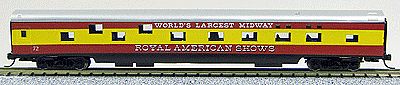 Con-Cor 85 Smooth-Side Sleeper Royal American Shows N Scale Model Train Passenger Car #40073