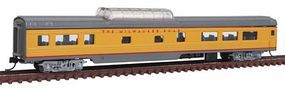Con-Cor 85' Smooth-Side Mid-Train Dome Milwaukee Road N Scale Model Train Passenger Car #40242 Con-Cor 85' Smooth-Side Mid-Train Dome Milwaukee Road N Scale Model Train Passenger Car #40242