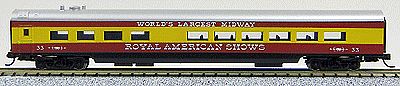 Con-Cor 85 Smooth-Side Diner Royal American Shows N Scale Model Train Passenger Car #40273