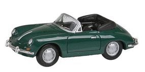 Con-Cor Porsche 356 Convertible (green) HO Scale Model Railroad Vehicle #4033 Con-Cor Porsche 356 Convertible (green) HO Scale Model Railroad Vehicle #4033