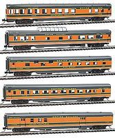 Con-Cor 85' Smooth-Side 5-Car Set Great Northern Empire Builder N Scale Model Passenger Car #40374 Con-Cor 85' Smooth-Side 5-Car Set Great Northern Empire Builder N Scale Model Passenger Car #40374