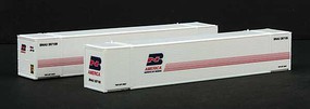 Monon 53' Rivet-Side Container 2-Pack - Ready to Run Burlington Northern Set 1 (America Scheme, white, red, blue) - N-Scale