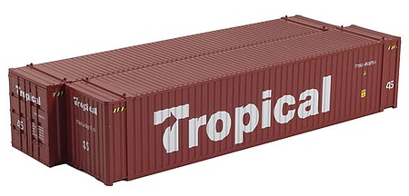 Con-Cor 45 Euro-International Standard Corrugated Container 2-Pack - Assembled Tropical Set 2 (brown, white, Billboard lettering)