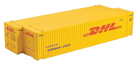 Con-Cor 45 Euro-International Standard Corrugated Container 2-Pack - Assembled DHL Set 2 (yellow, red)