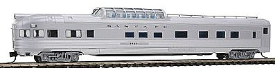 Con-Cor Budd 85 Corrugated-Side Dome-Observation Santa Fe N Scale Model Train Passenger Car #41376