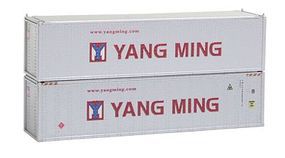 Con-Cor 40' Hi-Cube Container 2-Pack Yang Ming Set #2 N Scale Model Train Freight Car #443002 Con-Cor 40' Hi-Cube Container 2-Pack Yang Ming Set #2 N Scale Model Train Freight Car #443002
