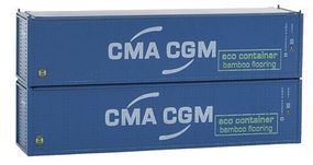 Con-Cor 40' Hi-Cube Container 2-Pack CMA-CGM Set #2 N Scale Model Train Freight Car #443010 Con-Cor 40' Hi-Cube Container 2-Pack CMA-CGM Set #2 N Scale Model Train Freight Car #443010