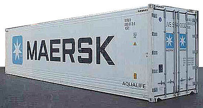 Con-Cor 45 Container Maersk/Sea #1 N Scale Model Train Freight Car #444007