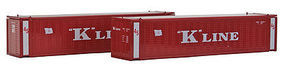 Con-Cor 45' Container K-Line red (2) N Scale Model Train Freight Car Load #444010 Con-Cor 45' Container K-Line red (2) N Scale Model Train Freight Car Load #444010