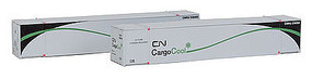 Con-Cor 53' Container Canadian National Cargo #2 (2) N Scale Model Train Freight Car Load #453208 Con-Cor 53' Container Canadian National Cargo #2 (2) N Scale Model Train Freight Car Load #453208