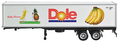 Con-Cor 40 Reefer Container on Chassis Dole DFIU #801850-3 HO Scale Model Freight Car #483005