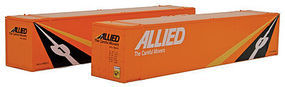 Con-Cor 48' Container Allied #2 (2) HO Scale Model Train Freight Car Load #485504 Con-Cor 48' Container Allied #2 (2) HO Scale Model Train Freight Car Load #485504