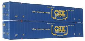 Con-Cor 53' Sheet/Post Rivet Side Container CSX Containers Set #2 HO Scale Model Freight Car #488007 Con-Cor 53' Sheet/Post Rivet Side Container CSX Containers Set #2 HO Scale Model Freight Car #488007