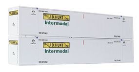 Con-Cor 53' Sheet/Post Rivet Container JB Hunt Intermodal Set #1 HO Scale Model Freight Car #488008 Con-Cor 53' Sheet/Post Rivet Container JB Hunt Intermodal Set #1 HO Scale Model Freight Car #488008