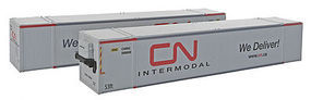 Con-Cor 53' Hi Container CN #2 HO Scale Model Train Freight Car Load #488072 Con-Cor 53' Hi Container CN #2 HO Scale Model Train Freight Car Load #488072