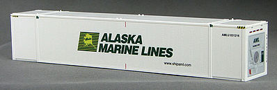 Con-Cor 53 Reefer Container Alaska Marine Lines #2 HO Scale Model Train Freight Car Load #488156
