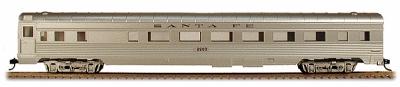 Con-Cor 85 Streamlined Corrugated Side Coach Santa Fe HO Scale Model Train Passenger Car #702