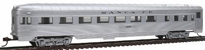 Con-Cor 85 Streamline Corrugated Side Observation Santa Fe HO Scale Model Train Passenger Car #732