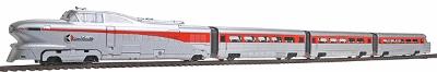 Con-Cor AeroTrain 3-Car Train-Only Set Standard DC Santa Fe The San Diegan 1956 HO Scale #8745