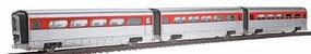 Con-Cor AeroTrain Add-On 3-Car Coach Set GM Demonstrator HO Scale Model Train Passenger Car #8751 Con-Cor AeroTrain Add-On 3-Car Coach Set GM Demonstrator HO Scale Model Train Passenger Car #8751