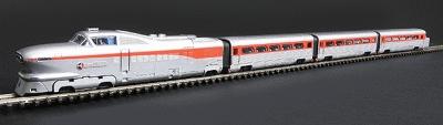 Con-Cor AeroTrain 3-Car Train-Only Set Standard DC Santa Fe The San Diegan 1956 N Scale #8765