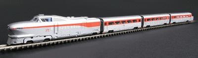 Con-Cor AeroTrain 3-Car Train-Only Set Standard DC Rock Island 1958-66 N Scale #8766