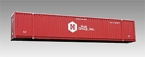 Con-Cor 53 Container Hubgroup Red HO Scale Model Train Freight Car Load #88029