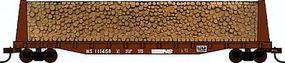 Con-Cor Pulpwood Flatcar with Load Norfolk Southern HO Scale Model Freight Car #92064 Con-Cor Pulpwood Flatcar with Load Norfolk Southern HO Scale Model Freight Car #92064