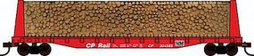Con-Cor Pulpwood Flatcar with Load Canadian Pacific HO Scale Model Freight Car #92066 Con-Cor Pulpwood Flatcar with Load Canadian Pacific HO Scale Model Freight Car #92066