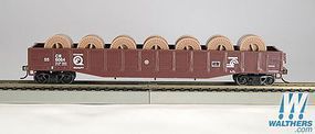 Con-Cor 54' Gondola with reels Conrail HO Scale Model Train Freight Car #92117 Con-Cor 54' Gondola with reels Conrail HO Scale Model Train Freight Car #92117