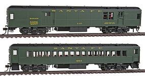 Con-Cor mBM62 Baggage/Mail Car & mP54 Coach Set Santa Fe #1 HO Scale Model Train Passenger Car #94039 Con-Cor mBM62 Baggage/Mail Car & mP54 Coach Set Santa Fe #1 HO Scale Model Train Passenger Car #94039