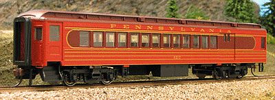 Con-Cor Heavyweight 65 Branchline Coach Pennsylvania Railroad HO Scale Model Passenger Car #94211