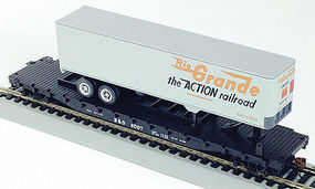 Con-Cor 54' Flatcar with Trailer Baltimore & Ohio HO Scale Model Train Freight Car #9429 Con-Cor 54' Flatcar with Trailer Baltimore & Ohio HO Scale Model Train Freight Car #9429