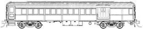 Con-Cor Heavyweight 65' Branchline Baggage/Railway Post Office HO Scale Model Passenger Car #94325 Con-Cor Heavyweight 65' Branchline Baggage/Railway Post Office HO Scale Model Passenger Car #94325