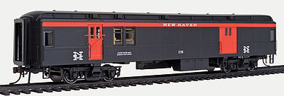 Con-Cor Heavyweight Baggage Mail NH #1 HO Scale Model Train Passenger Car #94329