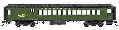 Con-Cor Heavyweight 65 Branchline Combine Burlington HO Scale Model Train Passenger Car #94356