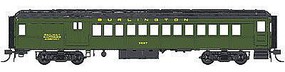 Con-Cor Heavyweight 65' Branchline Combine Burlington HO Scale Model Train Passenger Car #94356 Con-Cor Heavyweight 65' Branchline Combine Burlington HO Scale Model Train Passenger Car #94356