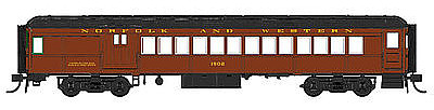 Con-Cor Combine Norfolk & Western #1502 Tuscan HO Scale Model Train Passenger Car #94382