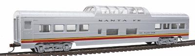 Con-Cor 72 Streamline Vista Dome Santa Fe Valley Flyer HO Scale Model Train Passenger Car #950