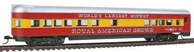 Con-Cor 72 Streamline Observation Royal American Shows HO Scale Model Train Passenger Car #968
