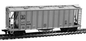 Con-Cor 40' Airslide Covered Hopper Santa Fe HO Scale Model Train Freight Car #9701 Con-Cor 40' Airslide Covered Hopper Santa Fe HO Scale Model Train Freight Car #9701