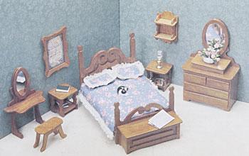 Corona Bedroom Furniture Wooden Doll House Kit #7201
