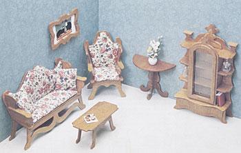 Corona Living Room Furniture Wooden Doll House Kit #7203