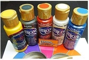 Chooch Rainbow First Coat Acrylic Paint 5-Color Set Each Color 2oz  59.1ml