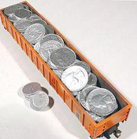 Chooch Pay Load Funny Money (Quarters/Dimes) (D) HO Scale Model Train Freight Car Load #7258 Chooch Pay Load Funny Money (Quarters/Dimes) (D) HO Scale Model Train Freight Car Load #7258
